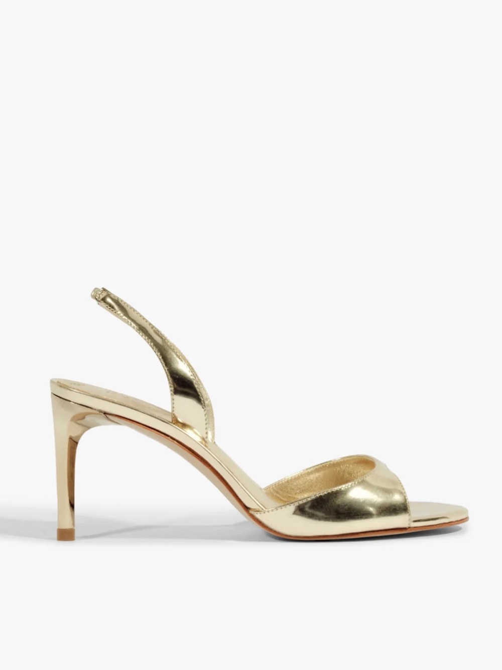 Schutz Scarlett Gold Slingback Heel Sandal Size 8.5
